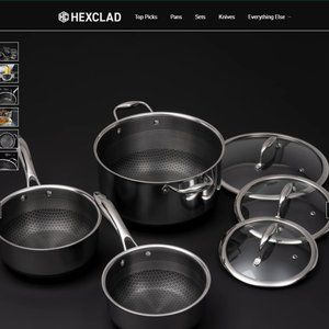 9 pc HEX CLAD COOKWARE